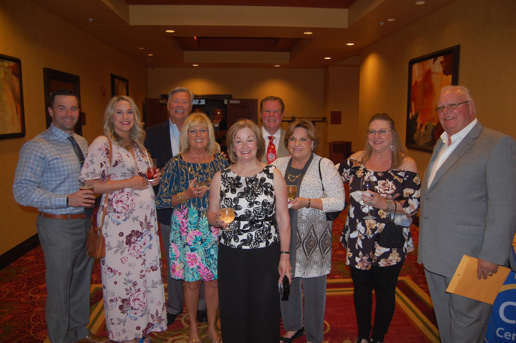 Chris and Courtney Parmley. Michael Wilfley, Anne Fleer, Cathy Pierce, Jay Pierce, Wanda Gray, Jennie Perdue, Hal Gray